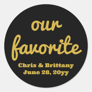 Adesivo Nosso doce de convidado de recepção de casamento f