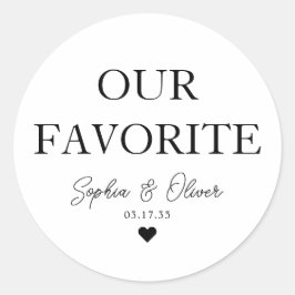 Adesivo NOSSO FAVORITO Bar de Dessert Candy Heart Favor