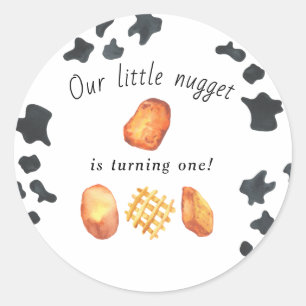 Adesivo Nosso Pequeno Nugget está fazendo um ano de idade