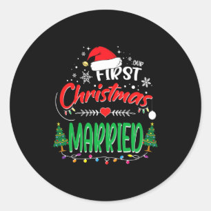 Adesivo Nosso Primeiro Natal Casados Recém-casados Senhor
