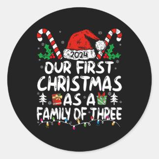Adesivo Nosso Primeiro Natal Como Uma Família De Três Novo