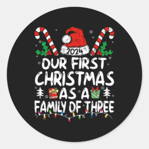 Adesivo Nosso Primeiro Natal Como Uma Família De Três Novo
