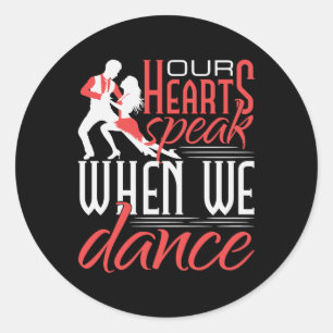 Adesivo Nossos Corações Falam Quando Dançamos Salsa