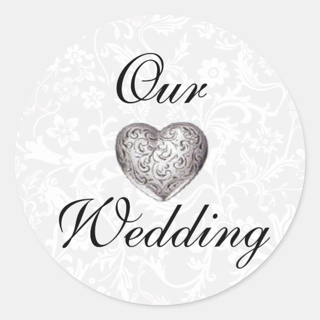 Adesivo Nossos selos de envelope de casamento (Frente)
