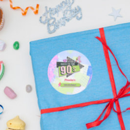 Adesivo Nostalgic Back to the 90s Retro Festa de aniversár