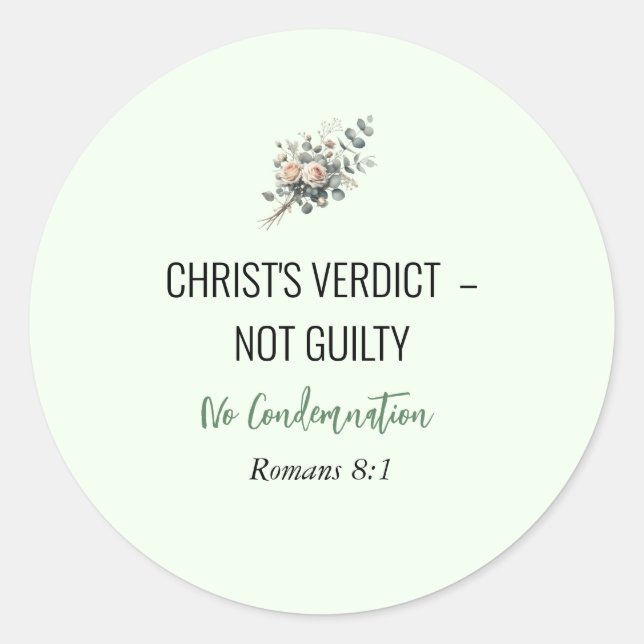Adesivo Not Guilty in Christ – Christian Affirmation Stick (Frente)