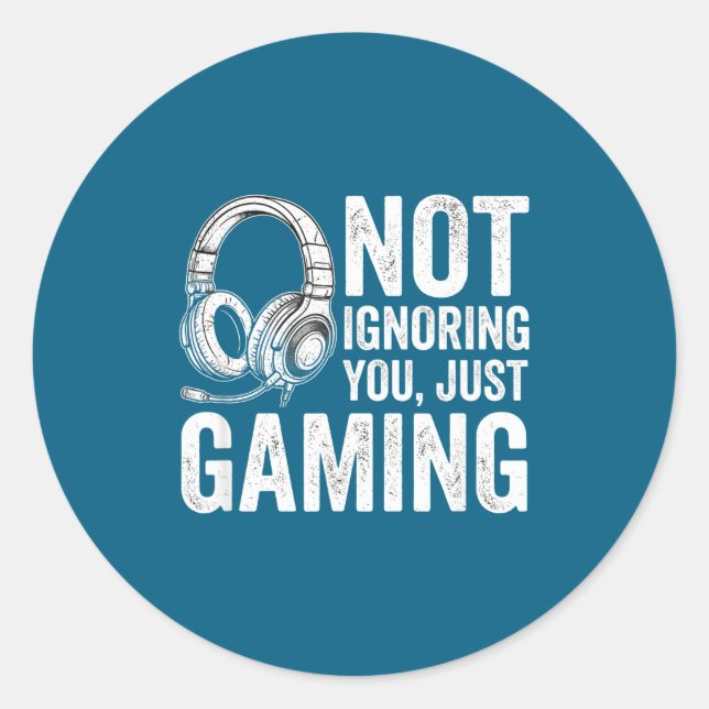 Adesivo Not Ignoring You Gaming Headset Graphic Video Game (Frente)