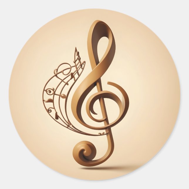 Adesivo Nota de Limpeza Musical (Frente)
