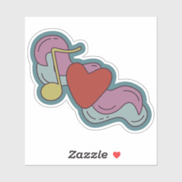 Adesivo Nota sobre o amor: rabiscos para amantes de música