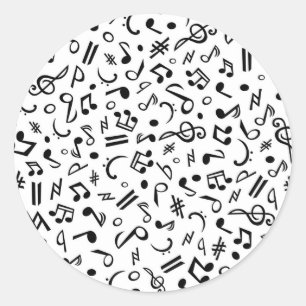 Adesivo notas da música