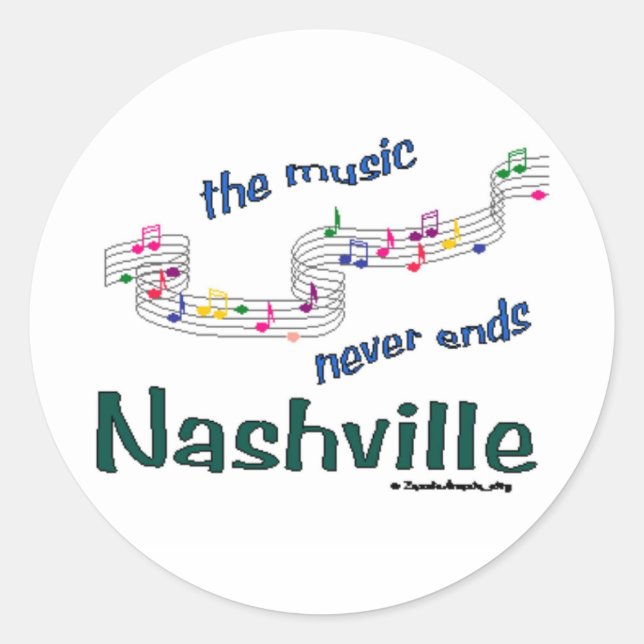 Adesivo Notas de música de Nashville (Frente)