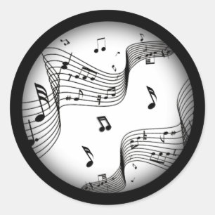 Adesivo Notas de música em branco