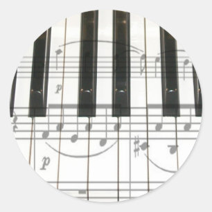 Adesivo Notas do teclado e da música de piano
