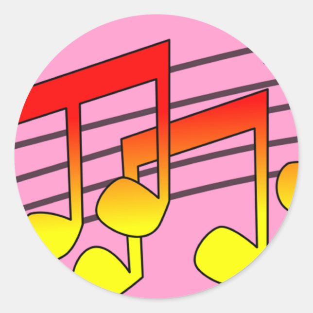 Adesivo Notas Musicais (Frente)