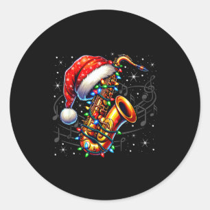 Adesivo Notas Musicais Clave de Sol Natal Saxofone Jazz M