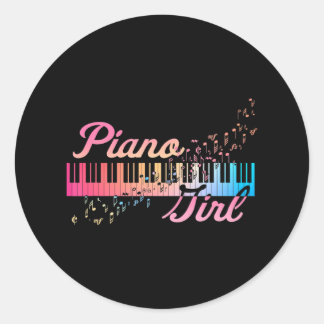 Adesivo Notas Musicais Coloridas do Teclado de Piano Menin