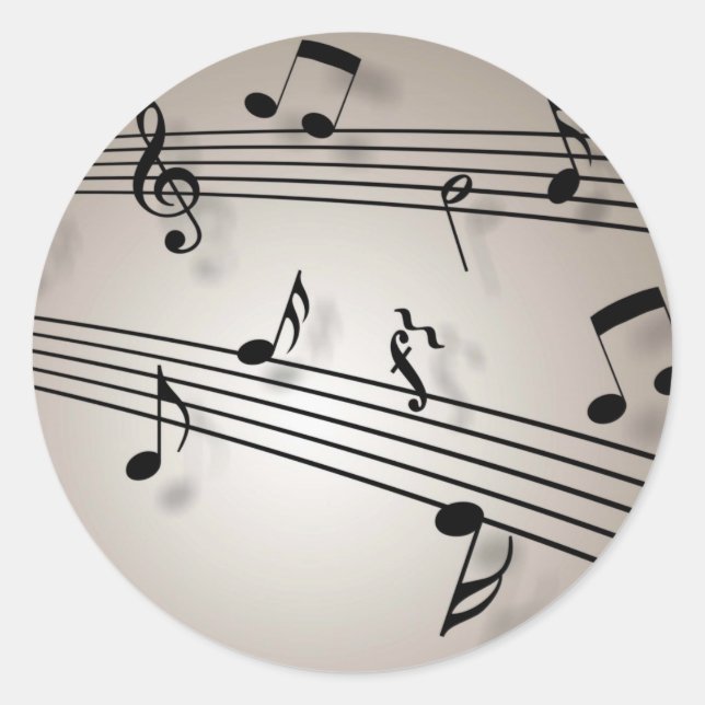 Adesivo Notas Musicais Design (Frente)