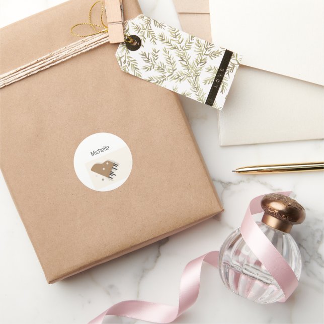 Adesivo Notas Musicais e Chaves Pianas Pretas e Douradas (Presentear)