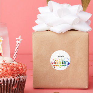 Adesivo Notas Musicais e Teclas de Piano Preto e Dourado