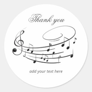 Adesivo Notas Musicais Recital & Programa de Piano Elegant