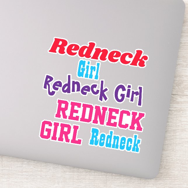 Adesivo Notebook Redneck Girl Clear Stickers Car or Laptop (Detalhe)