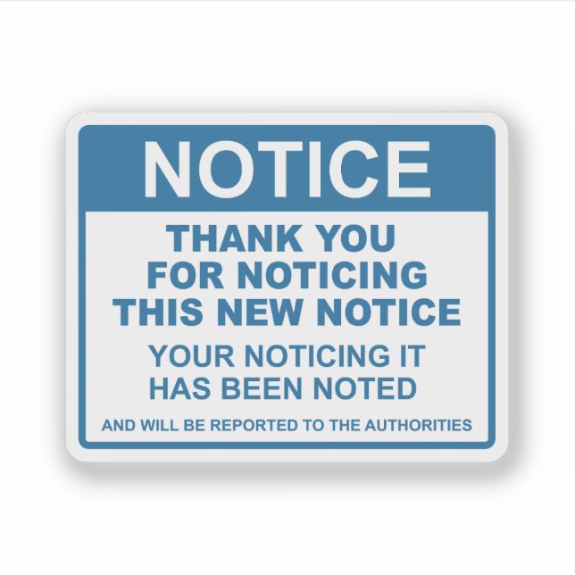 Adesivo Notícias Engraçadas Obrigado Por Notarem Esta Nota (Frente)