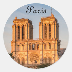 Adesivo Notre Dame de Paris em Ouro Hour - Paris, França