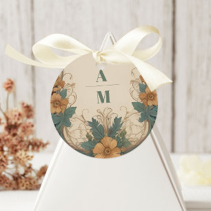 Adesivo Nouveau Floral Wedding Elegante