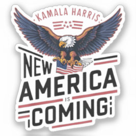 Adesivo Nova América Está Chegando Kamala Harris 2024 Pres