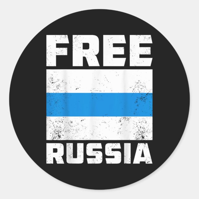Adesivo Nova bandeira russa branca azul anti-guerra P (Frente)
