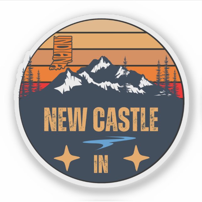 Adesivo Nova Castelo, Indiana (Frente)