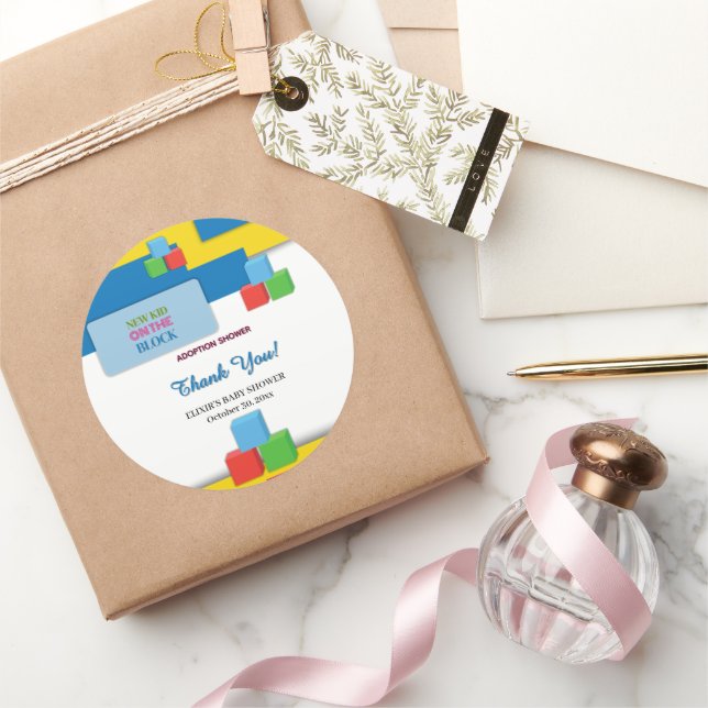 Adesivo Nova Criança No Chá de fraldas De Foster De Adoção (Presentear)