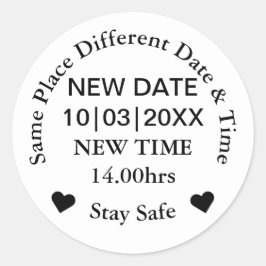 Adesivo Nova data de casamento simples