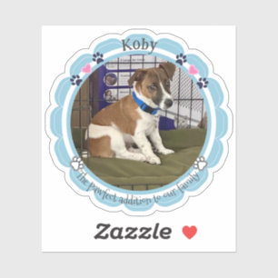 Adesivo Nova Foto Personalizada De Cão Pet Puppy