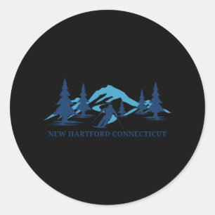 Adesivo Nova Hartford Connecticut Ski Resort Skiier
