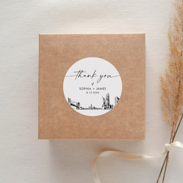 Adesivo Nova Iorque Obrigado Favor 3" (folha 6) (Criador carregado)