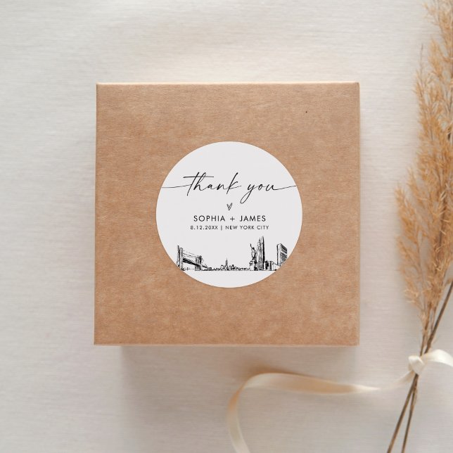 Adesivo Nova Iorque Obrigado Favor 3" (folha 6) (Criador carregado)