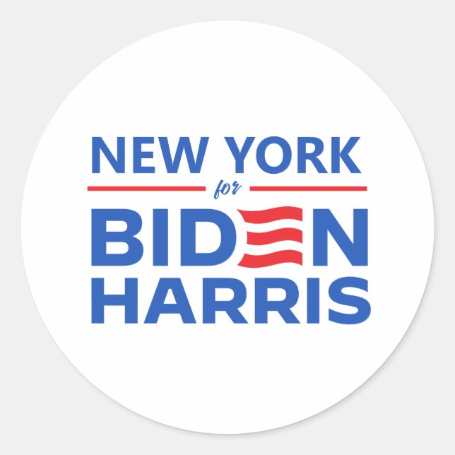 Adesivo Nova Iorque para Biden Harris (Frente)
