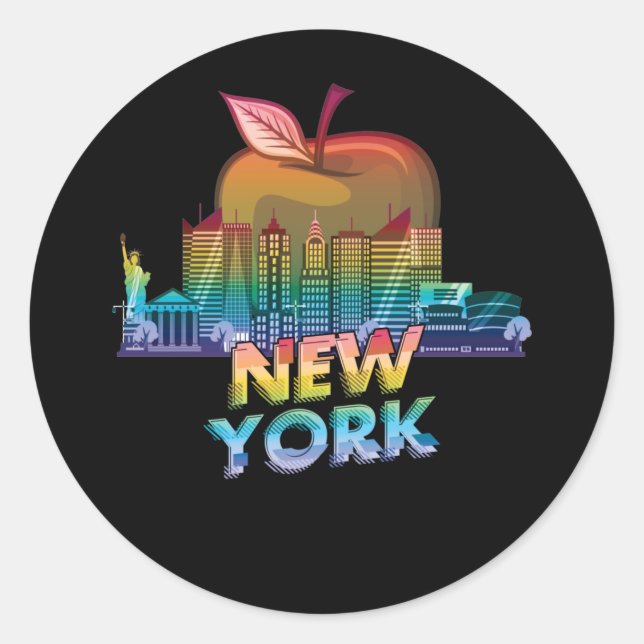 Adesivo Nova Iorque Skyline Big Apple State Souvenir NYC (Frente)