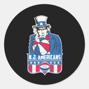 Adesivo Nova Jersey Americanos Basquete Tio Sam