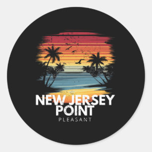 Adesivo Nova Jersey Point Pleasant Surfboard Surfing Vinta