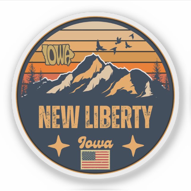 Adesivo Nova Liberdade, Iowa (Frente)