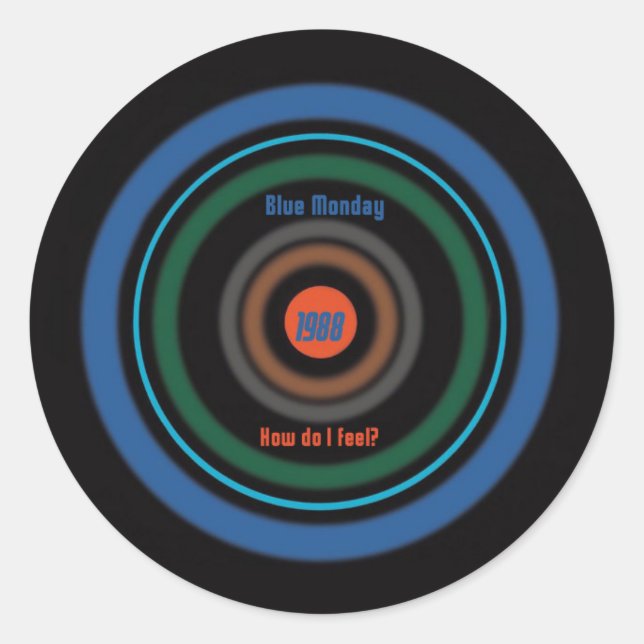 Adesivo Nova Ordem Azul Segunda-feira anos 80 Britânico (Frente)