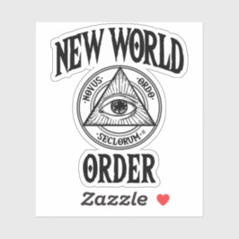 Adesivo Nova Ordem Mundial Illuminati