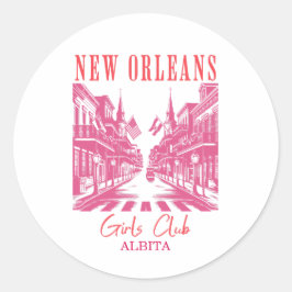 Adesivo nova orleans bachelorette rosa