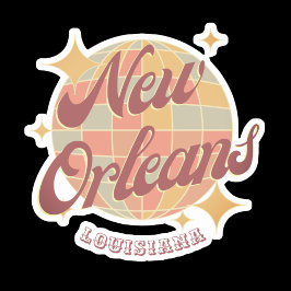 Adesivo Nova Orleans City Louisiana Retro Vintage