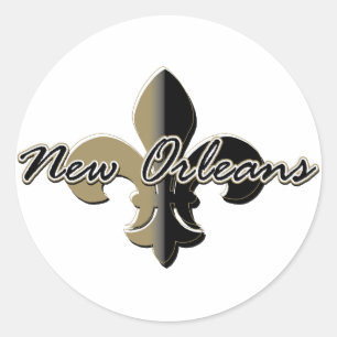 Adesivo Nova Orleans Fleur de lis bk/gd