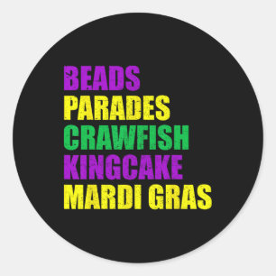 Adesivo Nova Orleans Mardi Gras Miçangas Paradas Crawfish
