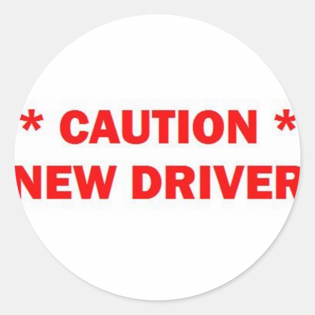 Adesivo Nova precaução de driver (Frente)