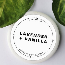 Adesivo Nova Vela de Soja Caseira Branca Tampa de Jarro Ch